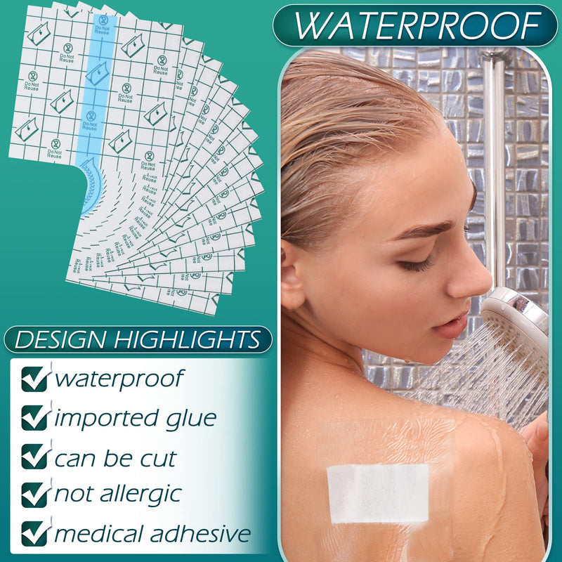 50 Pieces Transparent Stretch Adhesive Bandage Large Waterproof Bandage Transparent Film Adhesive Bandages (4 x 4 Inch) 4x4 Inch (Pack of 50) - NewNest Australia