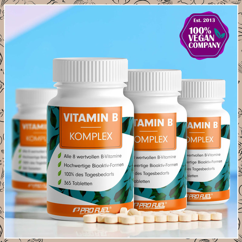 Vitamin B Complex 365 Tablets - B Complex With B12 - All 8 B Vitamins (B1, B2, B3, B5, B6, B7, B9, B12) With Active Forms Such As Quatrefolic, Co-Factors Choline & Myo-Inositol, Laboratory Tested, - NewNest Australia