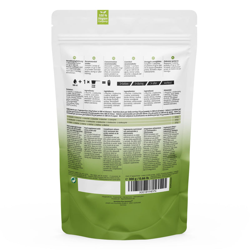 BCAA Powder Mango Passion Fruit - Amino Complex High Dose - BCAAs Instant Powder - Best Solubility & Sensational Taste - 300g Amino Acid Powder - Amino Acid Mix Mango-Passion Fruit 300 g (Pack of 1) - NewNest Australia