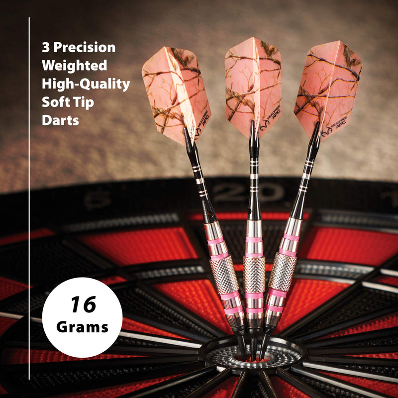 Fat Cat Realtree APC Pink Camo Soft Tip Darts with Storage/Travel Case, 16 Grams - NewNest Australia