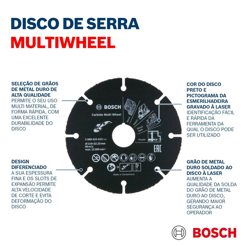 Bosch 2608623013 Cutting Disc"Multiwheel" of Tungsten Carbide 4.92In 125mm - NewNest Australia