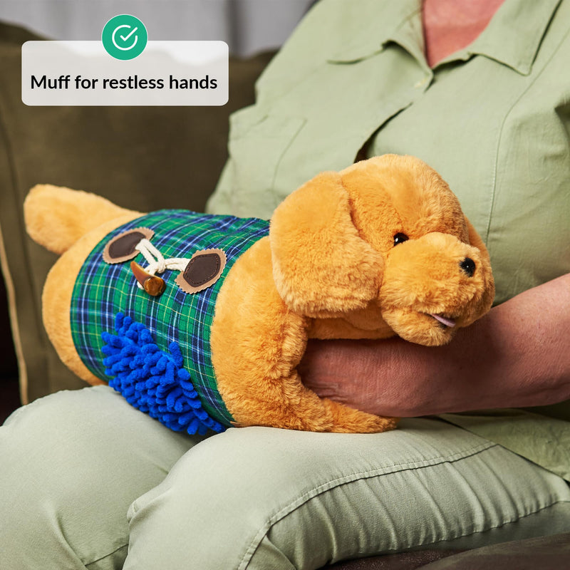 Fidget muff and haptidement blanket for adults and seniors with Alzheimer's | Twiddle Muff Toy and Blanket for Patients with Dementia | Nestel pillow and nestel blanket as an activity for people with dementia - NewNest Australia
