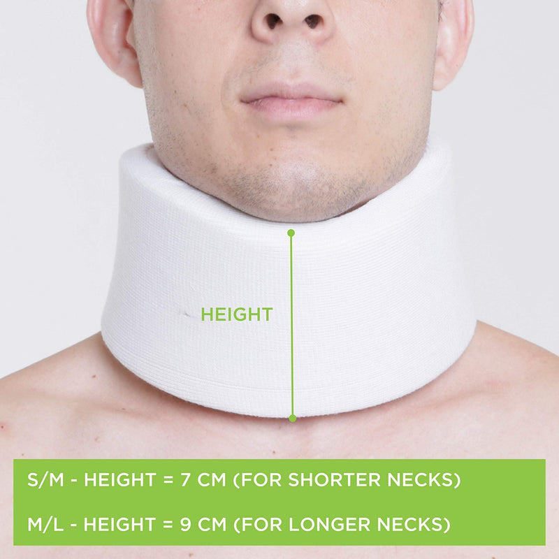 Foam Neck Collar by Kedley | Medical Grade Adjustable Neck Brace Support | Neck Support for Neck Pain | Cervical Neck Black Soft and Comfortable Cervical Collar Neck and Spine Injuries (M/L (Senior)) M/L (Pack of 1) Grey (1 pc) - NewNest Australia