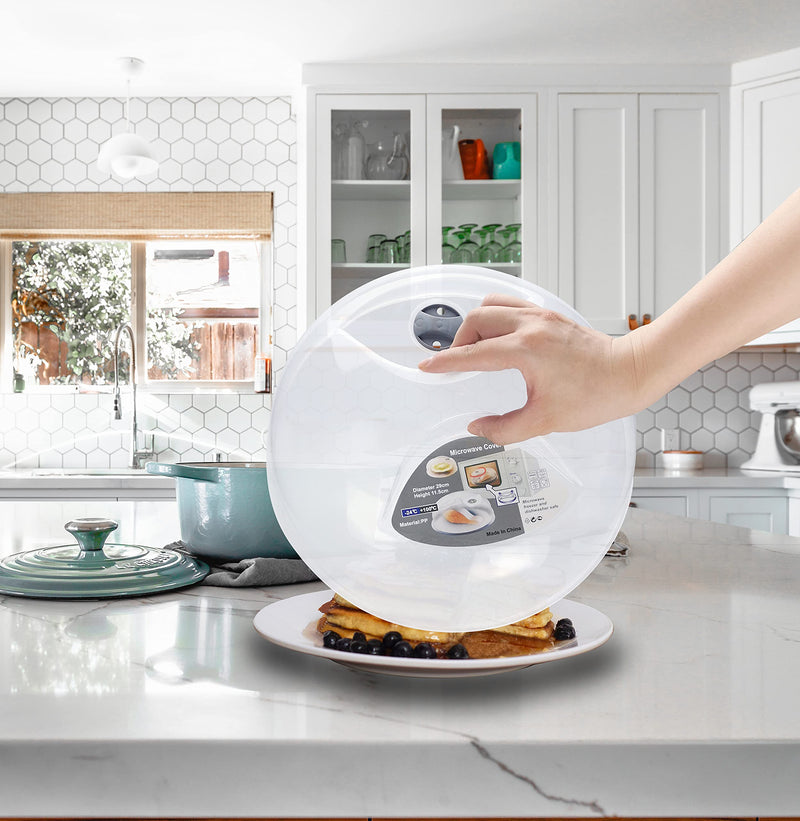 Microwave Splatter Cover, Microwave Cover for Food, Large Microwave Plate Cover Guard Lid with Steam Vents Keeps Microwave Oven Clean, 11.5 Inch BPA Free & Dishwasher Safe-Grey grey - NewNest Australia