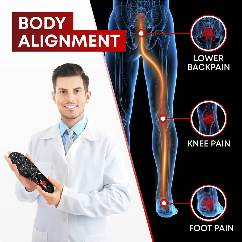 Plantar Fasciitis Arch Support Insoles for Men and Women Shoe Inserts - Orthotic Inserts - Flat Feet Foot - Running Athletic Gel Shoe Insoles - Orthotic Insoles for Arch Pain High Arch - Boot Insoles Black XS(Men 4.5-6.5/Women 5.5-7.5) - NewNest Australia