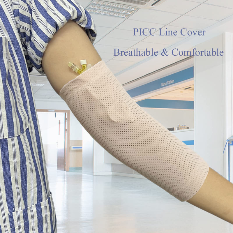 HXCH Ultra Soft PICC Line Cover - Adult PICC Sleeve Arm Nursing Cast Protector Anti-slip, Breathable, Comfortable (L) L - NewNest Australia