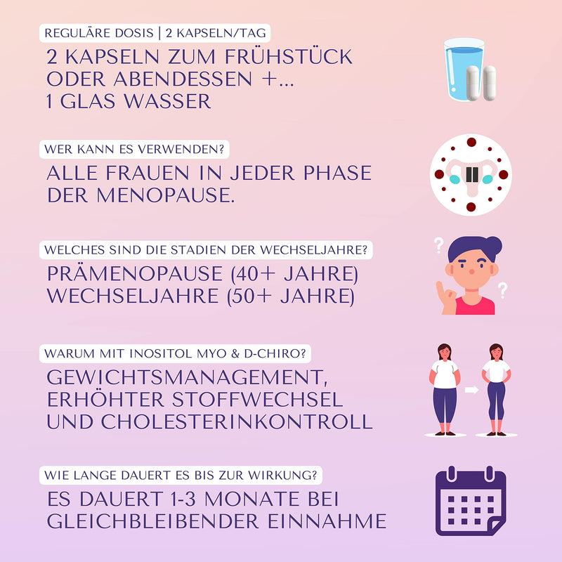 Menopause Inositol FEM 19-in-1 | Maintains Menopause with Inositol Myo & D-chiro, Isoflavones, Yam Root, Red Cabbage | Maintains Metabolic Health | High Dosage, Hormone-Free, Vegan - NewNest Australia
