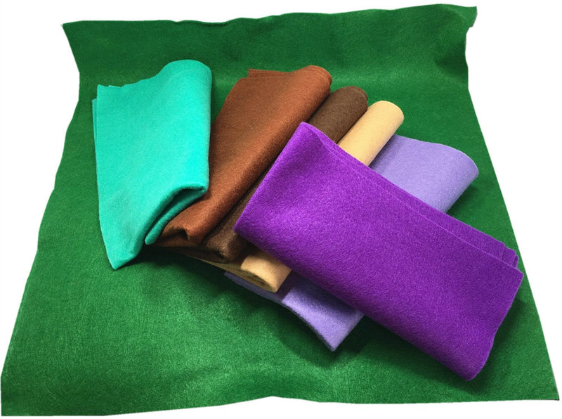 Misscrafts 7pcs 18" X 18" 1.4mm Thick Soft Felt Nonwoven Fabric Sheet Pack DIY Craft Patchwork Sewing Squares Assorted Colors(Autumn) Autumn - NewNest Australia