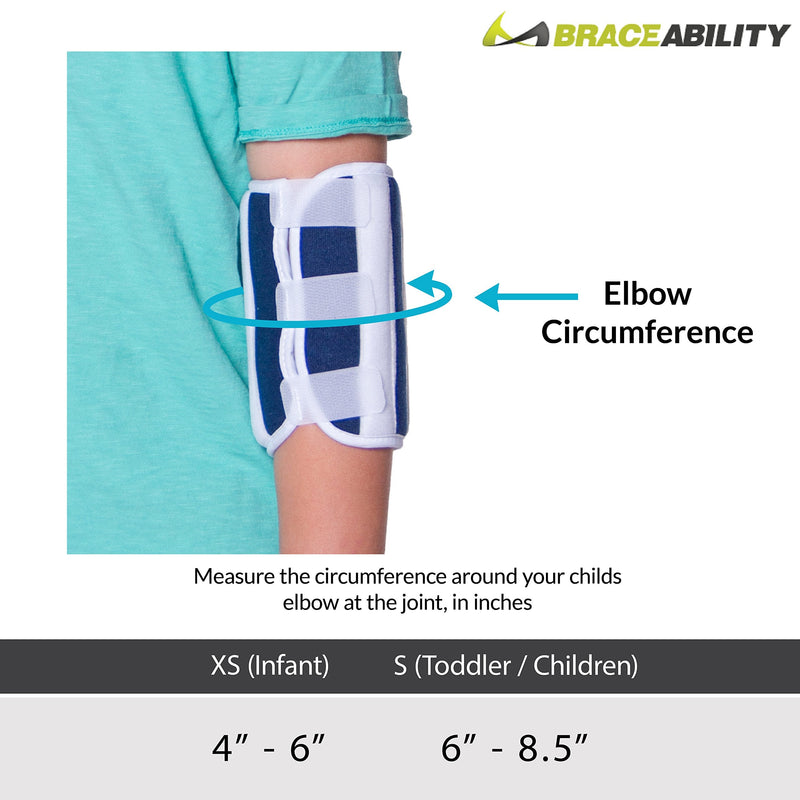 BraceAbility Pediatric Elbow Immobilizer - Arm Restraint Brace and Extension Splint to Keep Arm Straight for Toddlers/Children/Kids (Small) Small (Pack of 1) - NewNest Australia
