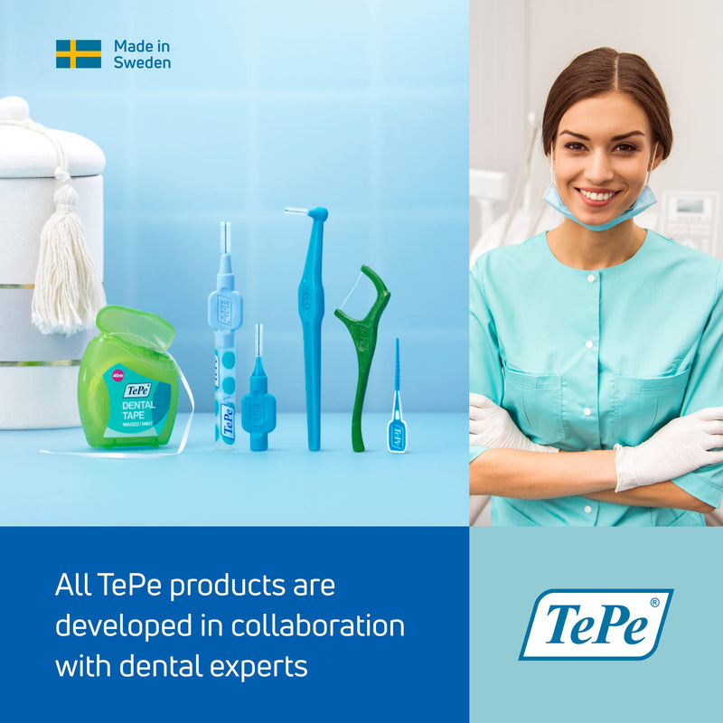 TePe Original interdental brushes 0.7 mm yellow, pack of 25, 0.70mm Fine Yellow - NewNest Australia