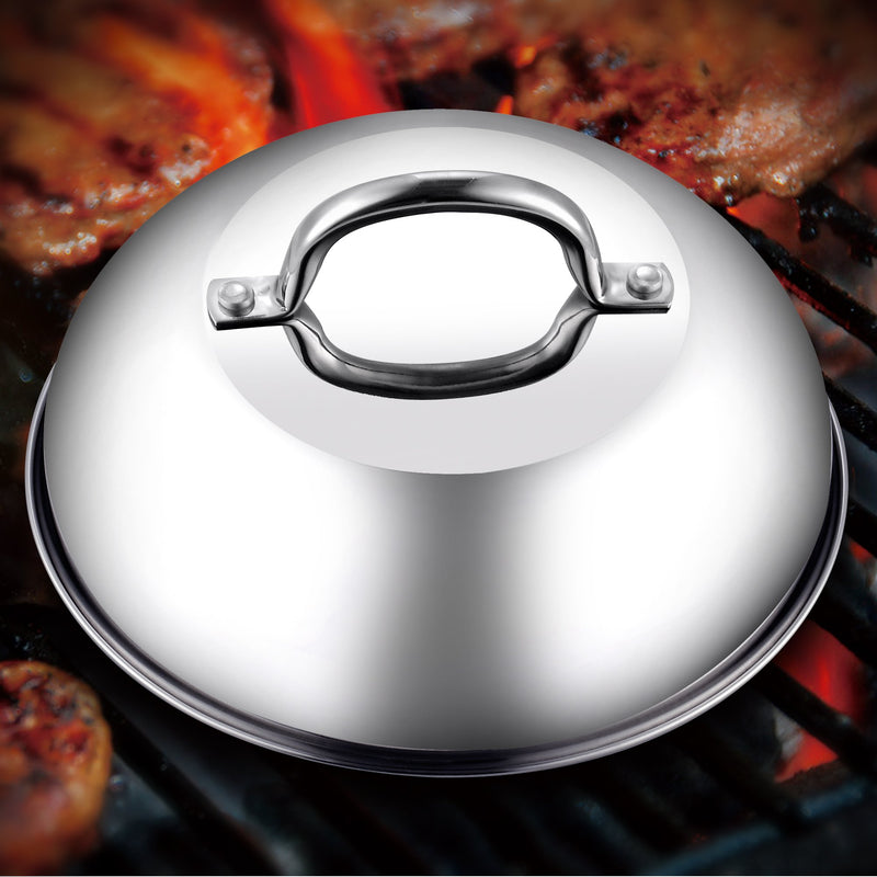 Cook N Home 9.5-Inch Stainless Steel Grill Cooking Steaming Dome Lid, 24cm 9.5 Inches - NewNest Australia