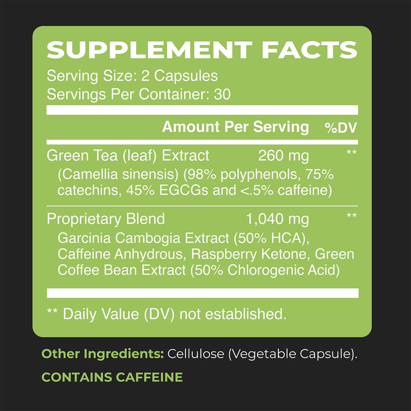 Nobi Nutrition Green Tea Weight Loss Pills to Reduce Belly Fat | Appetite Suppressant & Fat Burner (60 Count) 60 Count (Pack of 1) - NewNest Australia
