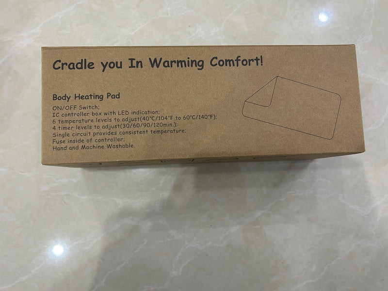 Letitwell heating pad, heat pad for dry and wet, heat pad for back, neck, shoulder, stomach, soft flannel surface (30 x 60 cm), 30 x 60 cm, dark grey - NewNest Australia