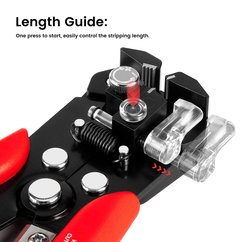 KAIWEETS Self Adjusting Wire Stripper - 3 in 1 Heavy Duty Automatic Wire Stripping Tool | 10-24 AWG Wire Cutter for Electrical Cable Cutting, Crimping Tool - NewNest Australia