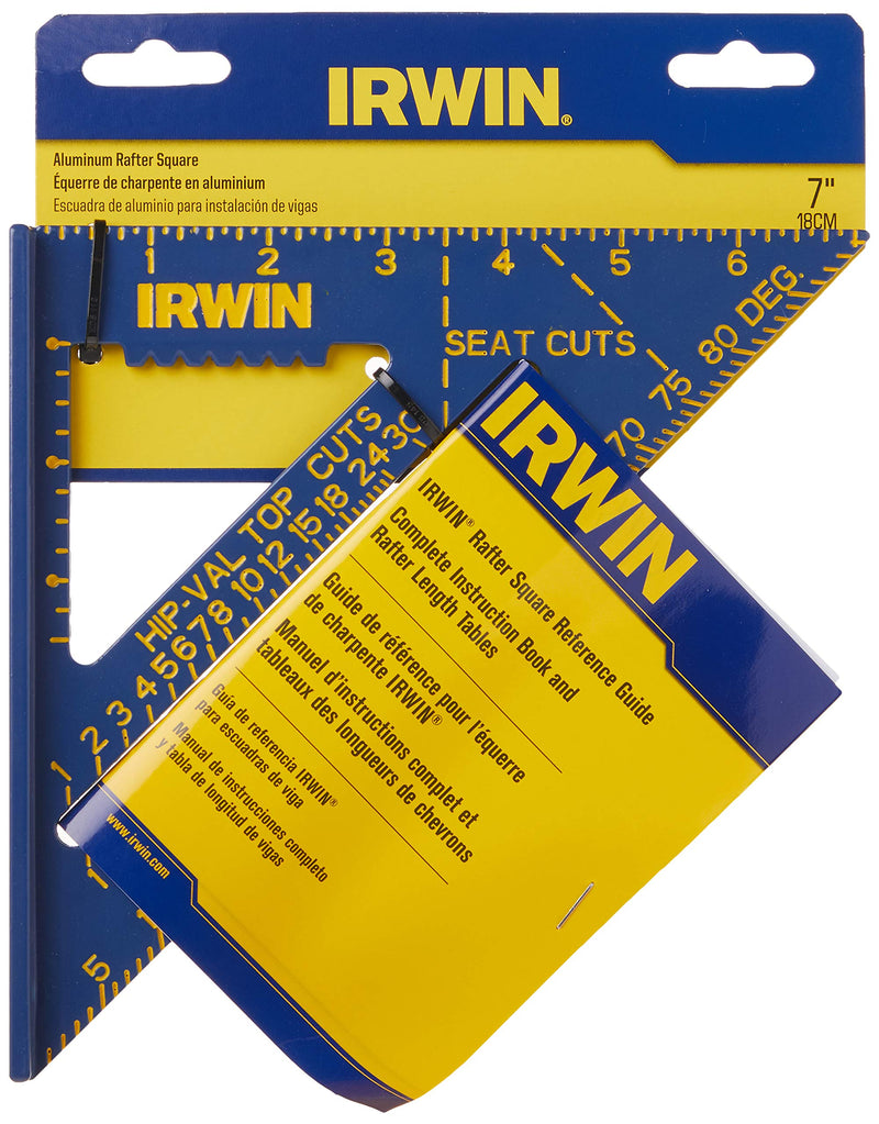 IRWIN Tools Rafter Square, Hi-Contrast Aluminum, Blue , 7-Inch (1794463) - NewNest Australia