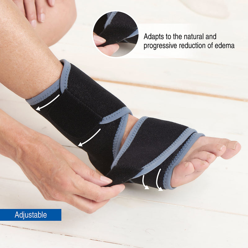 Sanico Ankle Support - Elastic Foot Support With Compression - Orthopedic Neoprene Bandage For Stability, Relief, Blood Circulation - Double-Sided Breathable - 13 X 0.3 X 25 Cm - NewNest Australia