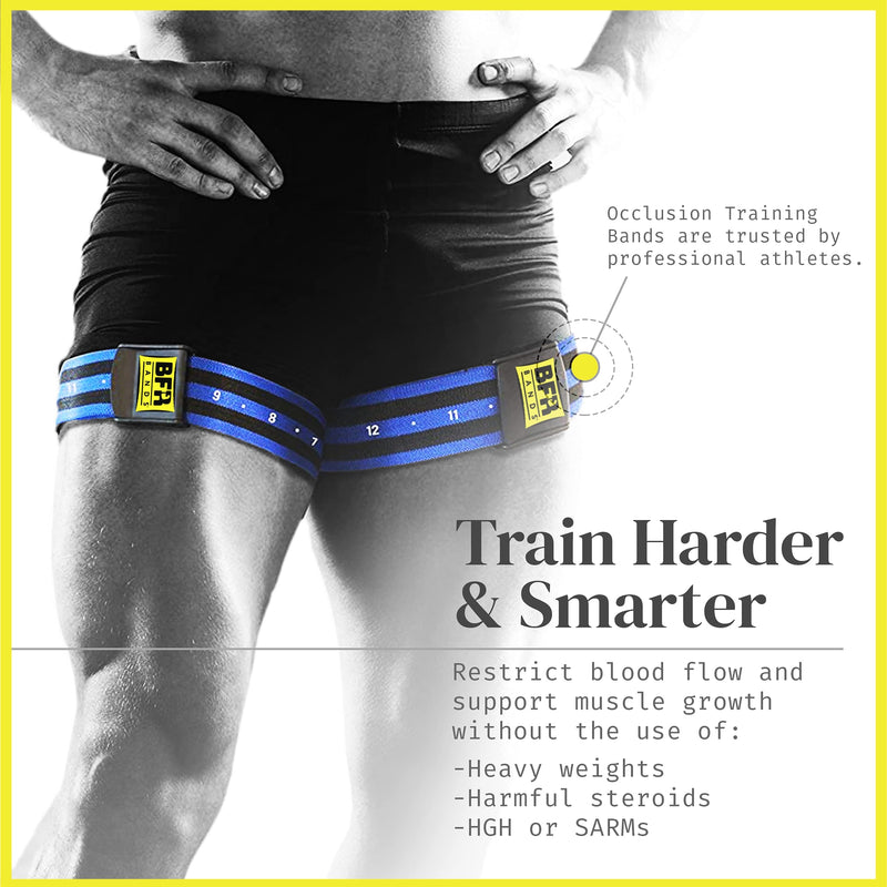 BFR BANDS Occlusion Training Bands, Blood Flow Restriction Bands for Arms, Legs or Glutes, Help Gain Muscle Without Lifting Heavy Weights, Strong Elastic Strap + Quick-Release Pro Bundle 4pk - NewNest Australia