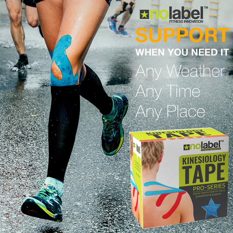 NO LABEL Beige Pre Cut Kinesiology Tape - 5m Roll Pre-Cut Beige Body Tape - Beige Sports Tape - Beige Medical Tape - Beige Physio Tape - Beige Muscle Tape for Muscle Recovery - Free PDF Taping Guide 1 x Roll - NewNest Australia