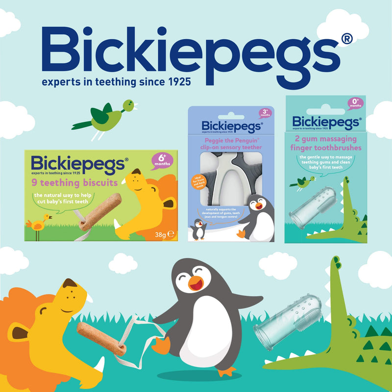 Bickiepegs 2 Gum Massaging Finger Toothbrushes- Finger Toothbrush & Gum Massager - Soft Bristle Baby Toothbrush for Brushing and Teething - First Toothbrush for Babies and Toddlers (Single Pack) - NewNest Australia