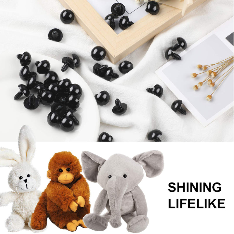 120PCS Plastic Safety Crochet Eyes Bulk with 120PCS Washers for Crochet Crafts (0.24Inch/6mm) 6mm - NewNest Australia