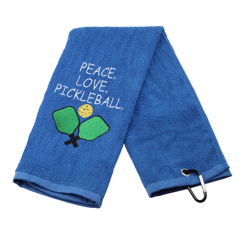 Pickleball Towel Peace Love Pickleball Embroidered Sports Teem Hand Towel Gift for Pickleball Player (Peace Love Pickleball) - NewNest Australia