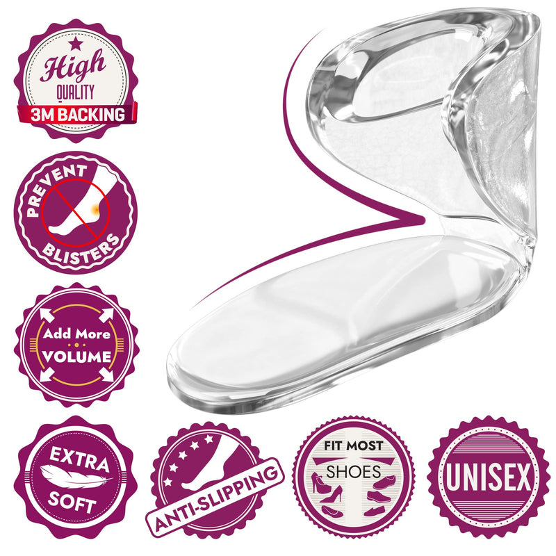 Invisible Heel Grips for Ladies Shoes [Heel Grips Add Volume and Cushioning] 8 Cushions for Shoes, Extra Sticky Heel Gel Pads, Heel Protectors Good for Most New Shoes Insoles Clear One Size - NewNest Australia