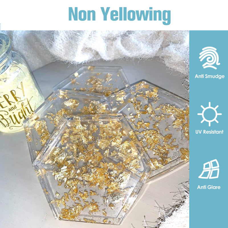 16oz Crystal Clear Epoxy Resin Kit Casting and Coating for River Table Tops, Art Casting Resin,Jewelry Projects, DIY,Tumbler Crafts, Molds, Art Painting, Easy Mix 1:1 Ratio - NewNest Australia