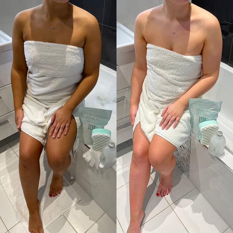 Rose & Caramel Purity Buff Away, Tan Erasing Soap Sponge. Mango Scent, Rapid Removal, Best Fake Tan Remover. Exfoliating Body Scrub, Bath & Shower Body Scrub Exfoliating Sponge (200g) - NewNest Australia