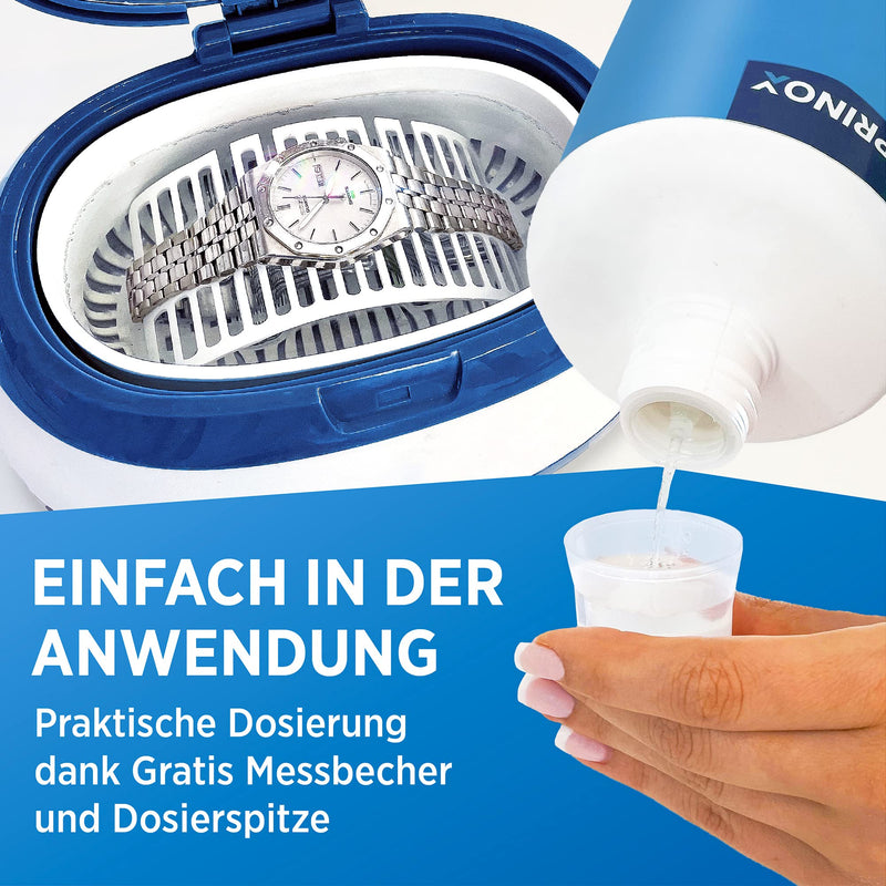 Prinox Ultrasonic Cleaner Concentrate 1030Ml - Extremely Economical - For Glasses, Jewelry, Teeth And Small Parts - For Ultrasound Devices, Ultrasonic Bath 1.03 L (Pack Of 1) - NewNest Australia