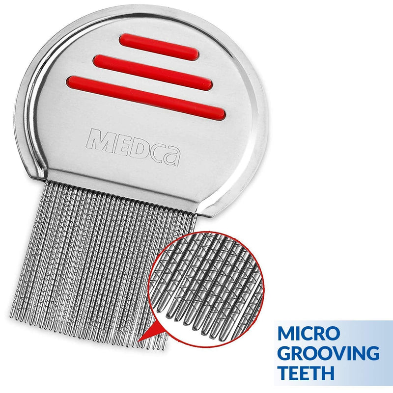Lice Comb - (Pack of 3) Head Lice Treatment that's Individually Package to Prevent Contamination Professional Stainless Steel Louse and Nit Combs Removes Eggs with Rounded Tips for Comfort - NewNest Australia