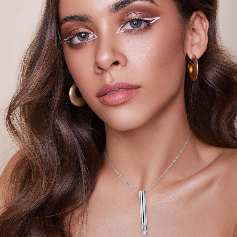 Dalaetus 2 Piece Portable Breathing Necklace Set, Stress Relief Necklace With Two Colors, Breathing Necklace, Mindful Necklace For Relieving Stress And Anxiety, Breathing Exercises, Gift For Women And Men - NewNest Australia