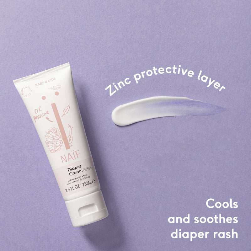 Naïf diaper cream perfume-free - 75ml - for babies and children - natural ingredients normal - NewNest Australia