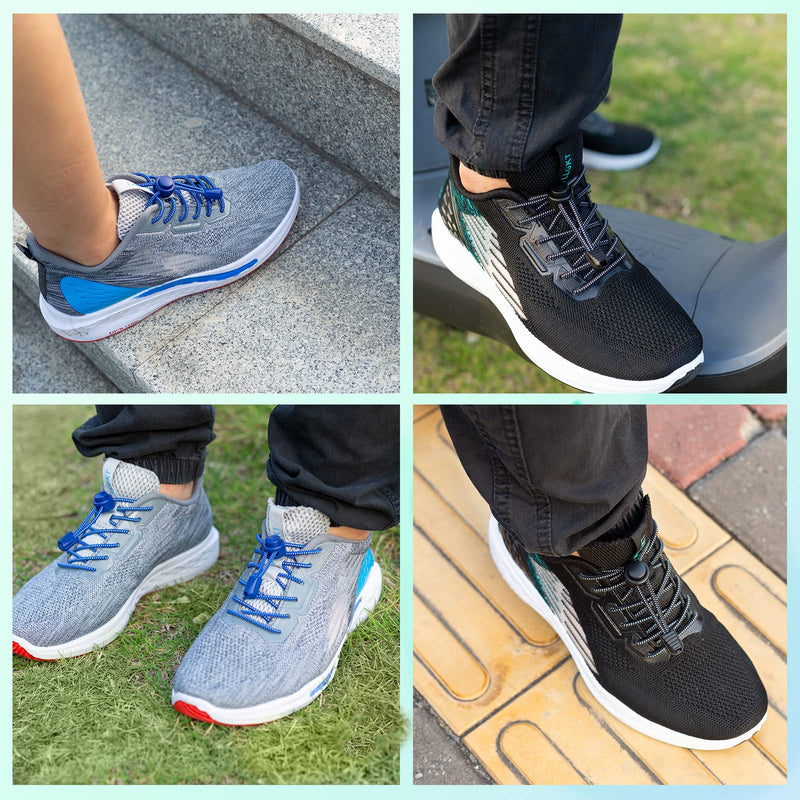 5 Pairs Elastic Shoe Laces for Kids & Adults No Tie Shoe Laces Lock Shoe laces Suitable for Sneakers Hiking Shoes Board Shoes Casual Shoes Boots(Black+White+Grey+Blue+Yellow) 5 Pairs of Mixed Laces - NewNest Australia