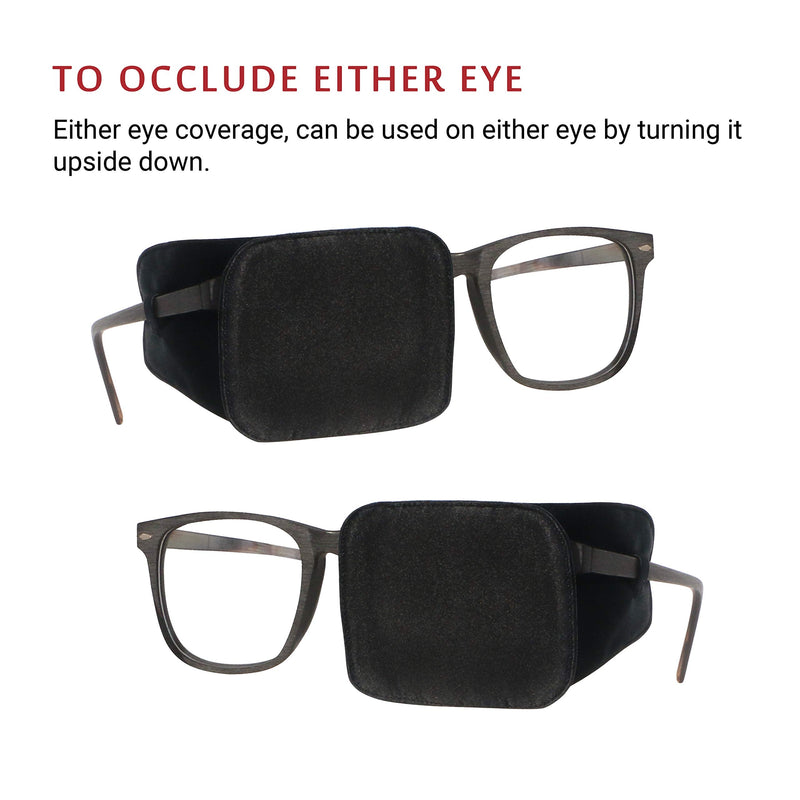 Astropic Large Silk Eye Patch for Adults Kids Big Glasses to Cover Either Eye (Large Size, Pure Black) Large (Pack of 1) - NewNest Australia