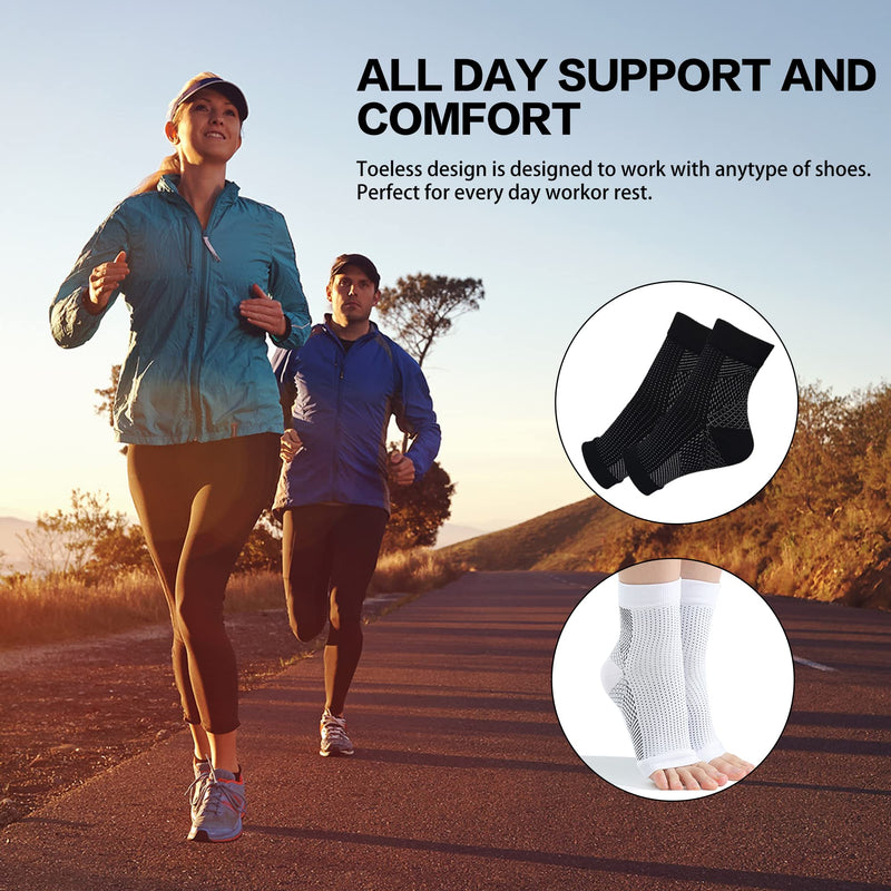 4 Pairs Of Ankle Bandage Orthopedic Compression Socks For Women And Men For Plantar Fasciitis Socks Arthritis Joint Pain Heel Spur Neuropathy Foot Bandages Ankle Joint - NewNest Australia