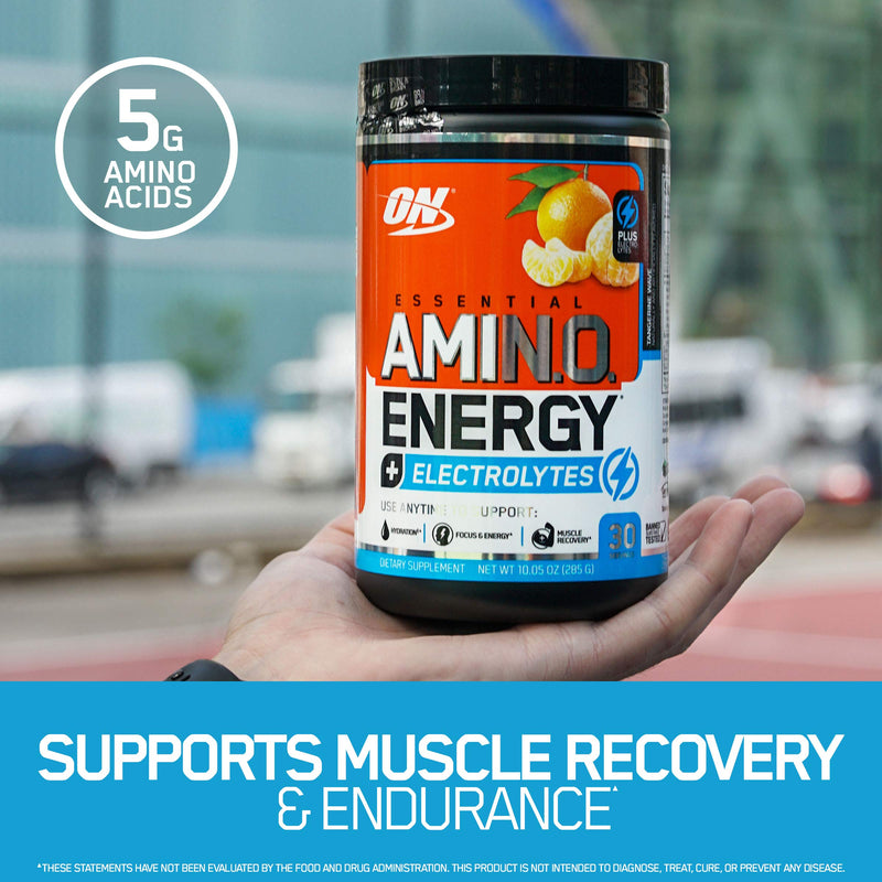 Optimum Nutrition Amino Energy + Electrolytes Powder - Pre Workout, BCAAs, Amino Acids, Keto Friendly, Energy Powder - Pineapple Twist, 30 Servings Pineapple Twist + Electrolytes - NewNest Australia