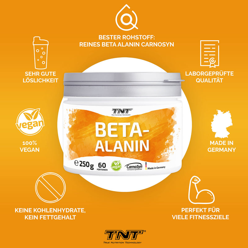 Carnosyn Beta Alanine Powder Muscle Growth Of Tnt | For Sport Fitness And Bodybuilding | Premium Quality From Germany ‚ Beta Alanine 250G Tub High Quality & Taste - NewNest Australia