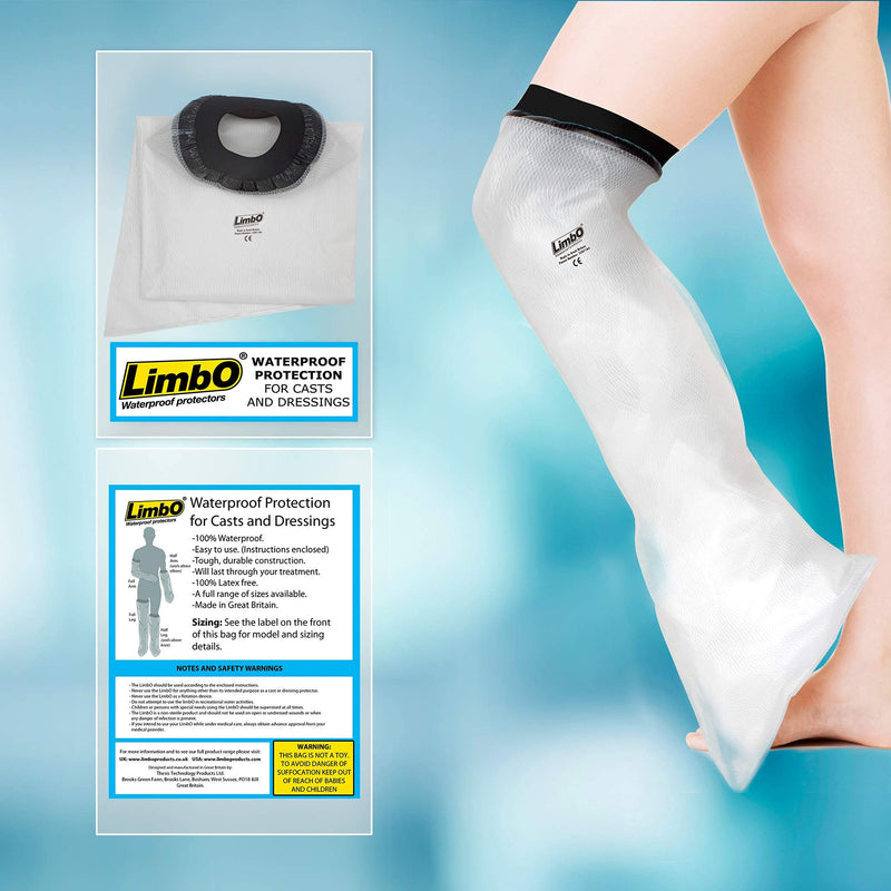LimbO Waterproof Protectors Cast and Dressing Cover, Adult Half Leg M80, 41 to 54 cm Above Knee Circumference, 5’5 to 6’0 M80: 41-54 cm Above Knee Circ. (5’5–6’0) - NewNest Australia