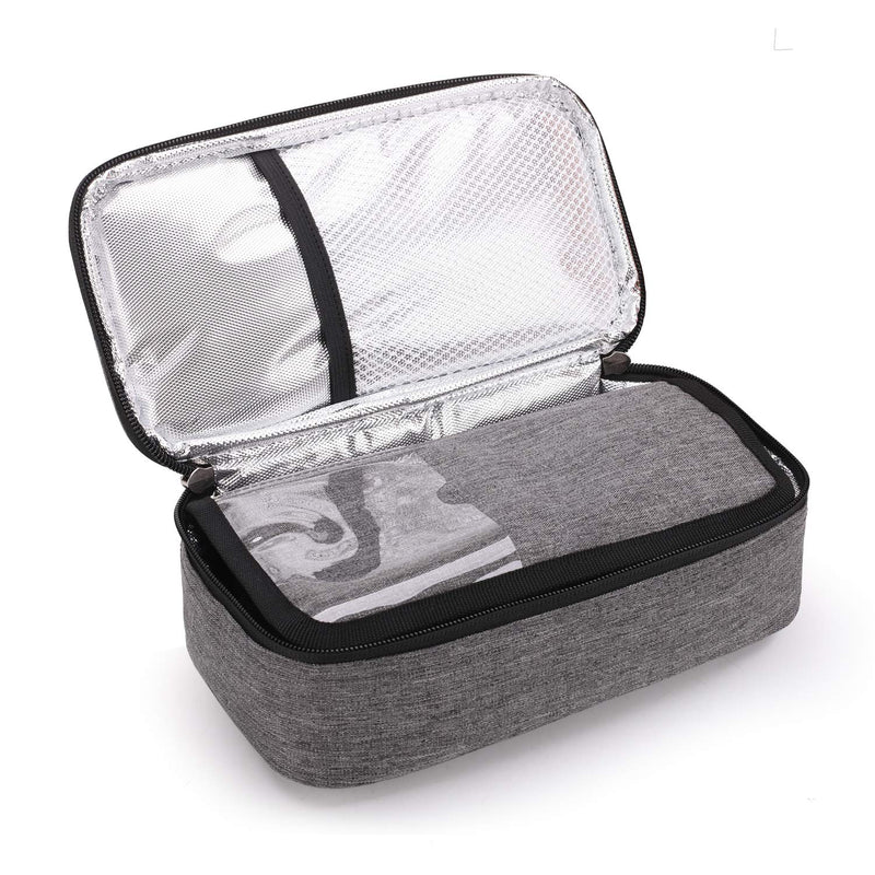 ALLCAMP Insulin Cooler Travel Case Diabetic Medication Cooler with 4 Ice Pack - Medical Cooler Bag Portable and Reusable Grey (Medium) Medium（Oxford） Gray - NewNest Australia