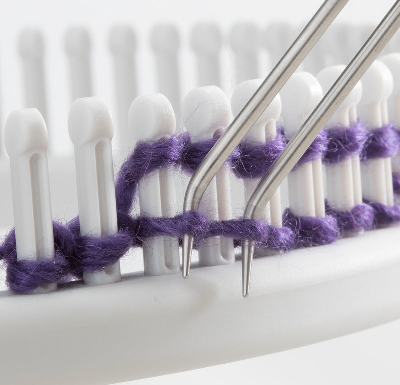 Authentic Knitting Board Loom Double Hooks, Purple/Orange - NewNest Australia