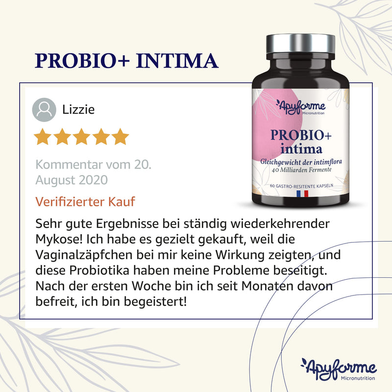 Apyforme - Probio+ Intima - Intimate Flora - Up To 40 Billion Cfu Per Day - 4 Strains Lactobacillus Reuteri, Rhamnosus Crispatus And Acidophilus - 100% French - NewNest Australia