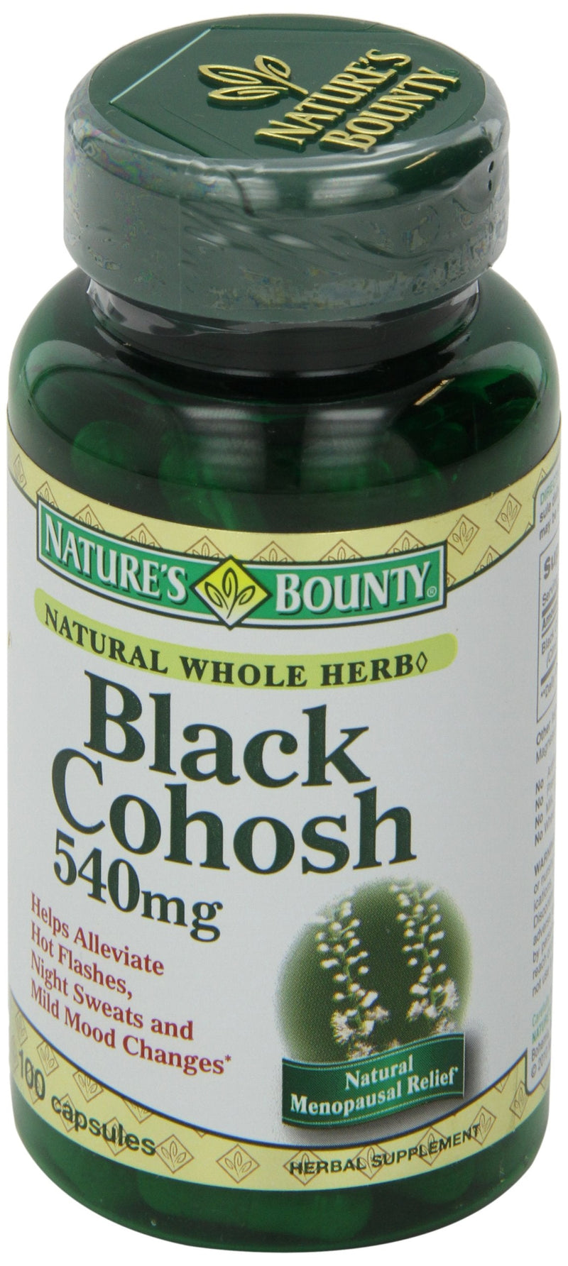 Nature's Bounty Black Cohosh Root Pills and Herbal Health Supplement, Natural Menopausal Support, 540 mg, 100 Capsules - NewNest Australia