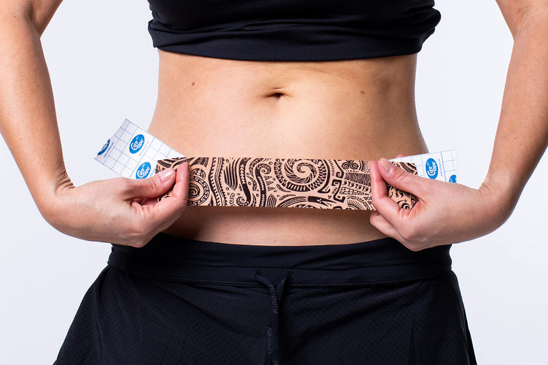 CureTape Art Printed Uncut Kinesiology Tape | 1 Roll 5cm x 5m | Waterproof Kinesiology Tape for Knee, Arm, Shoulder, Legs & Muscles | K Tape With The Best Adhesion | Injury Muscle Tape | Tattoo - NewNest Australia