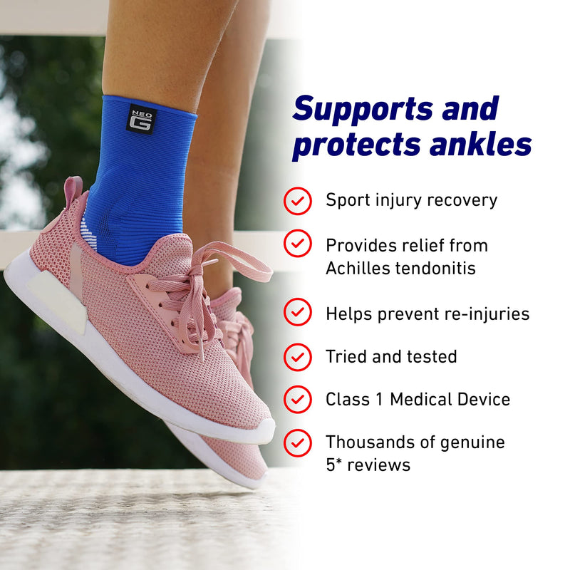 Neo G Ankle Support for Sprained Ankle, Achilles Tendonitis Support, Injured or Weak Ankles, Arthritis - Ankle Brace Foot Support for Ligament Damage. Multi Zone Compression - Airflow Plus - XL X-LARGE: 27 - 32 CM - NewNest Australia