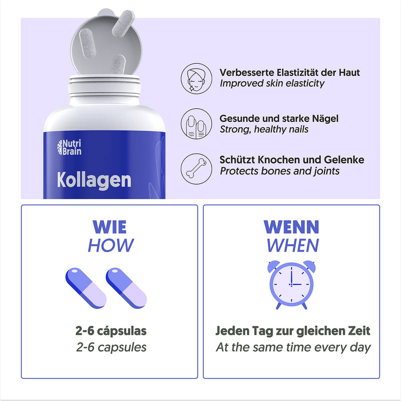 450 Capsules Hydrolyzed Collagen With Magnesium | Xxl Pack (6 Months) | Enriched With Calcium And Vitamin C For Skin, Joints, Hair, Muscles, Immune System And More Energy - NewNest Australia