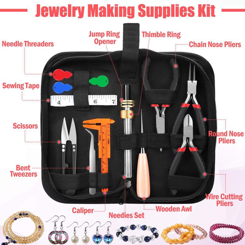 Thrilez Jewelry Wire Wrapping Jewelry Making Supplies Kit with Craft Ring Wire, Jewelry Tools, Jewelry Pliers and Jewelry Findings for Jewelry Repair, Wire Wrapping and Beading - NewNest Australia