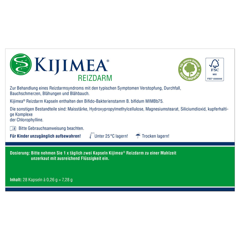 KIJIMEA® irritable bowel syndrome - therapy for irritable bowel syndrome (diarrhea, abdominal pain, flatulence, constipation) - clinically proven effectiveness - vegan, gluten-free, lactose-free - 28 capsules 28 pieces (pack of 1) - NewNest Australia