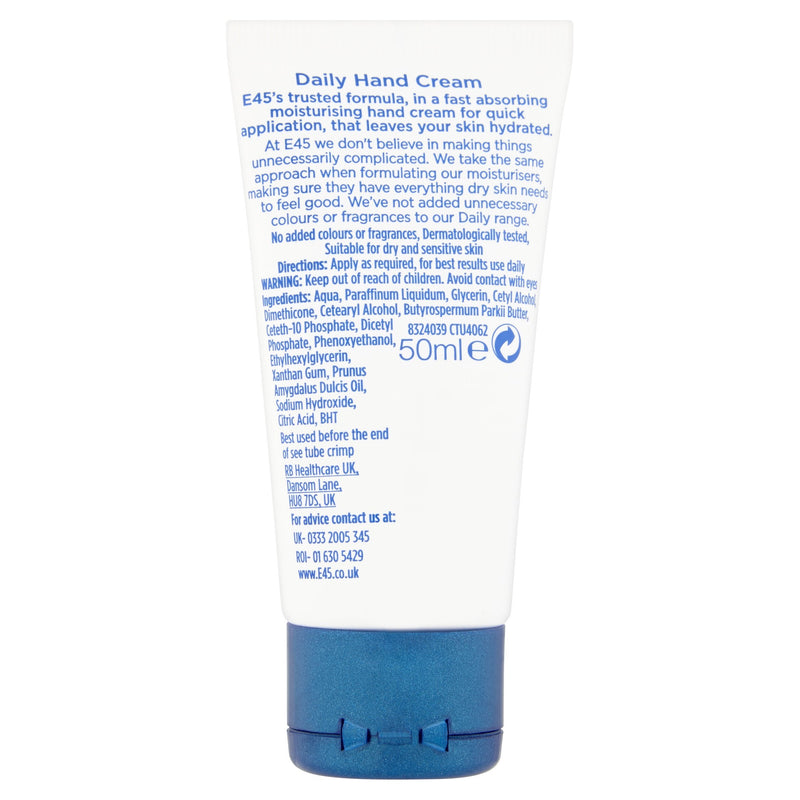 E45 Daily Moisturising Hand Cream, 50 ml - NewNest Australia