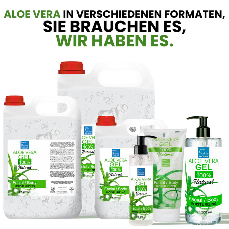 100% Natural Aloe Vera Gel | Extra moisturizing | Dermoprotector | Anti-aging & anti-wrinkle | Aftersun & aftershave care | Hair mask, clear, 500 ml - NewNest Australia
