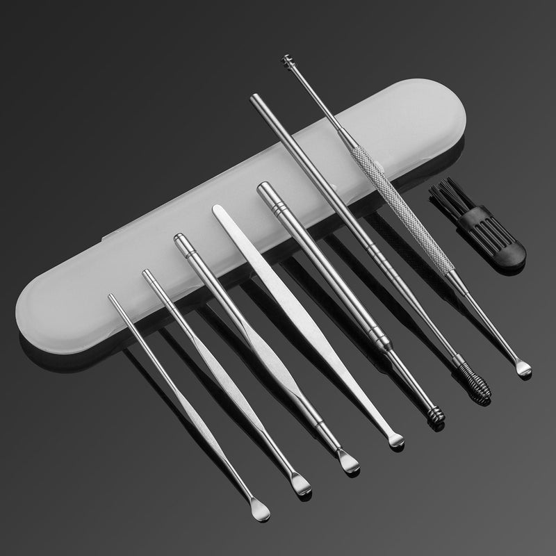 8 Pcs Ear Pick Earwax Removal Kit, Geengle Ear Cleansing Tool Set, Ear Curette Ear Wax Remover Tool with a Cleaning Brush and Storage Box - NewNest Australia